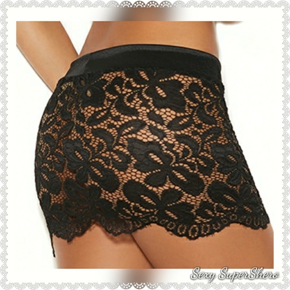 🆕2Pc Flirt-Skirt Lingerie Satin& Eyelash Lace Set - Picture 6 of 9